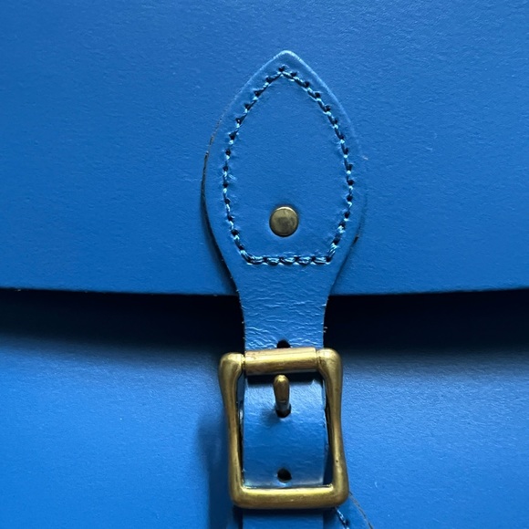 Leather Satchel Company made in England Oxford Blue saddlebag - Picture 2 of 6
